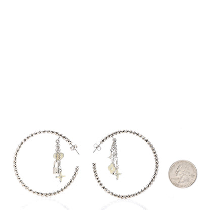 Louis Vuitton Sweet Monogram Creole Hoop Earrings Silver 2 of 3
