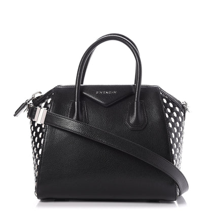 Givenchy Sugar Goatskin Woven Small Antigona Black White 1 of 7