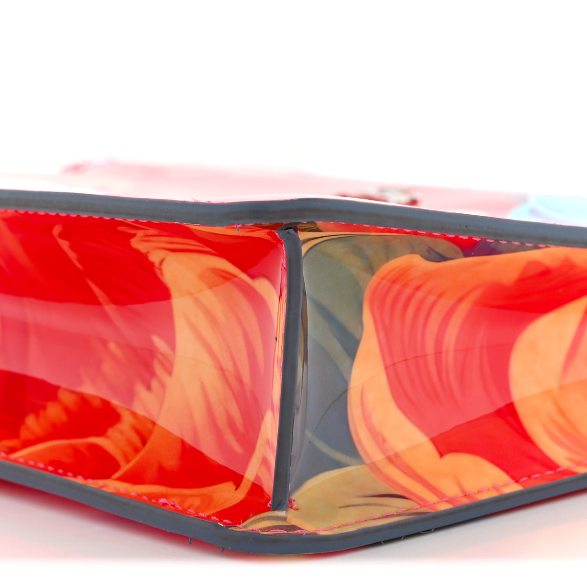 Patent Floral Print Bettina Wristlet Clutch Multicolor