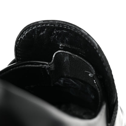 Prada Spazzolato Rois Metal Triangle Logo Monolith 55mm Loafers 37.5 Black 15 of 23