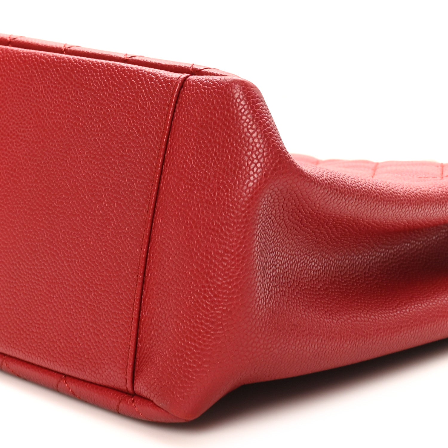 Chanel Caviar Quilted Grand Shopping Tote GST Red 10 of 10