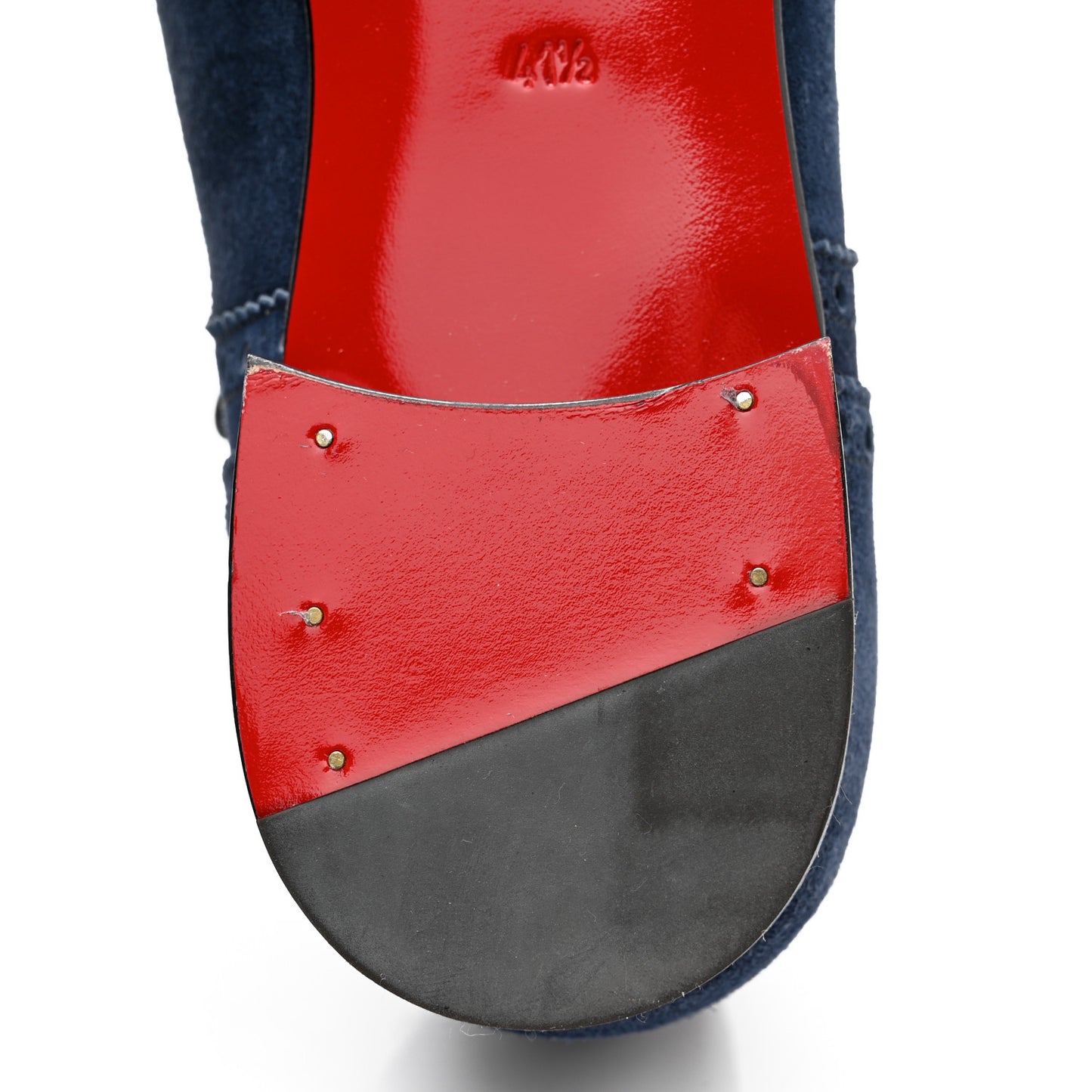 Veau Velours Mens So Charles Flat Oxfords 41.5 Navy