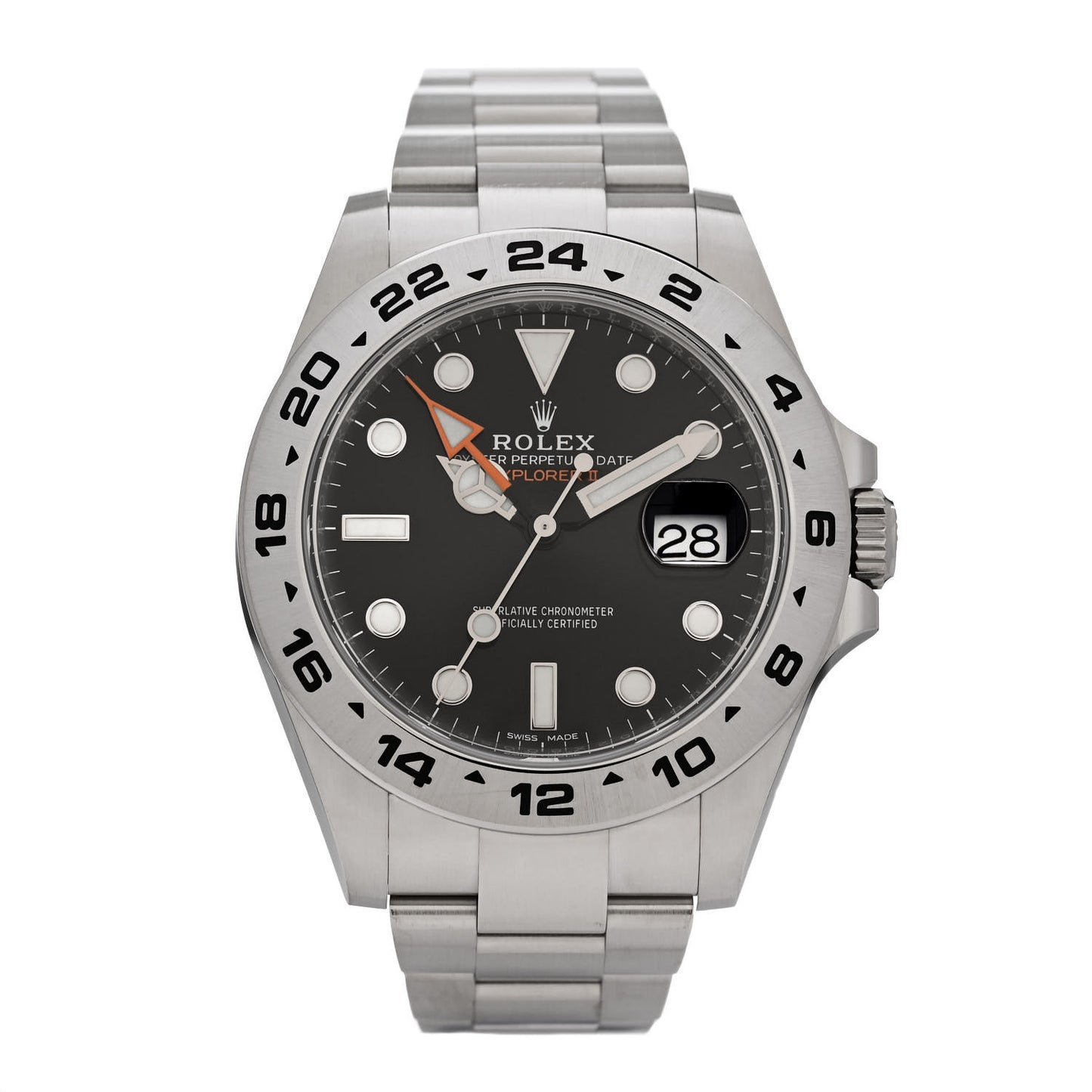 Stainless Steel 42mm Oyster Perpetual Date Explorer II Watch Black 216570