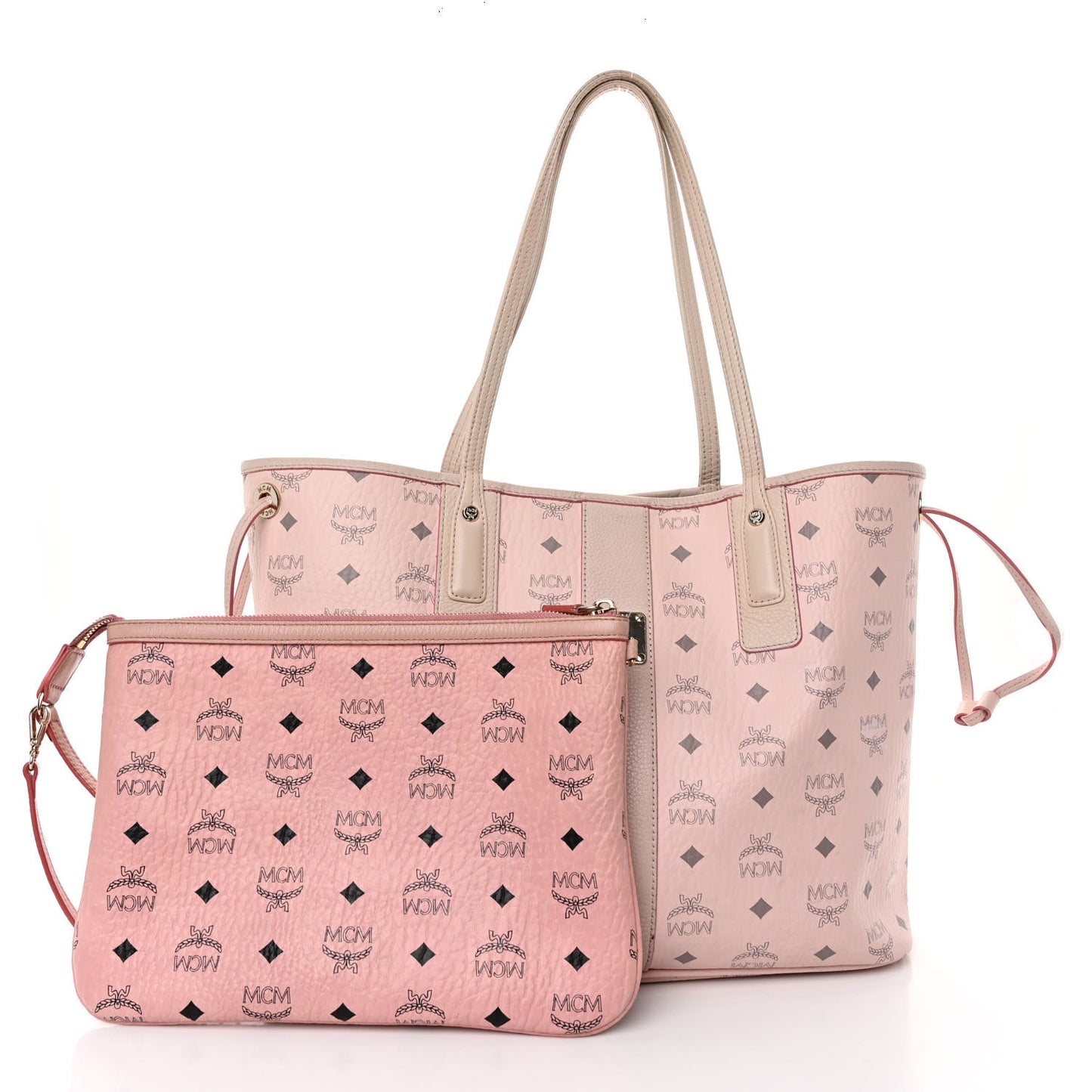Visetos Medium Liz Reversible Shopper Tote Soft Pink