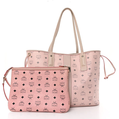MCM Visetos Medium Liz Reversible Shopper Tote Soft Pink 5 of 21