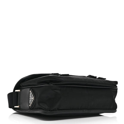 Prada Tessuto Nylon Saffiano Logo Messenger Bag Black 4 of 10