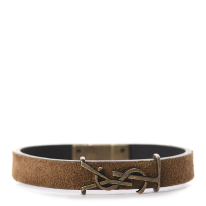 Saint Laurent Suede Opyum Bracelet M Brown 1 of 5