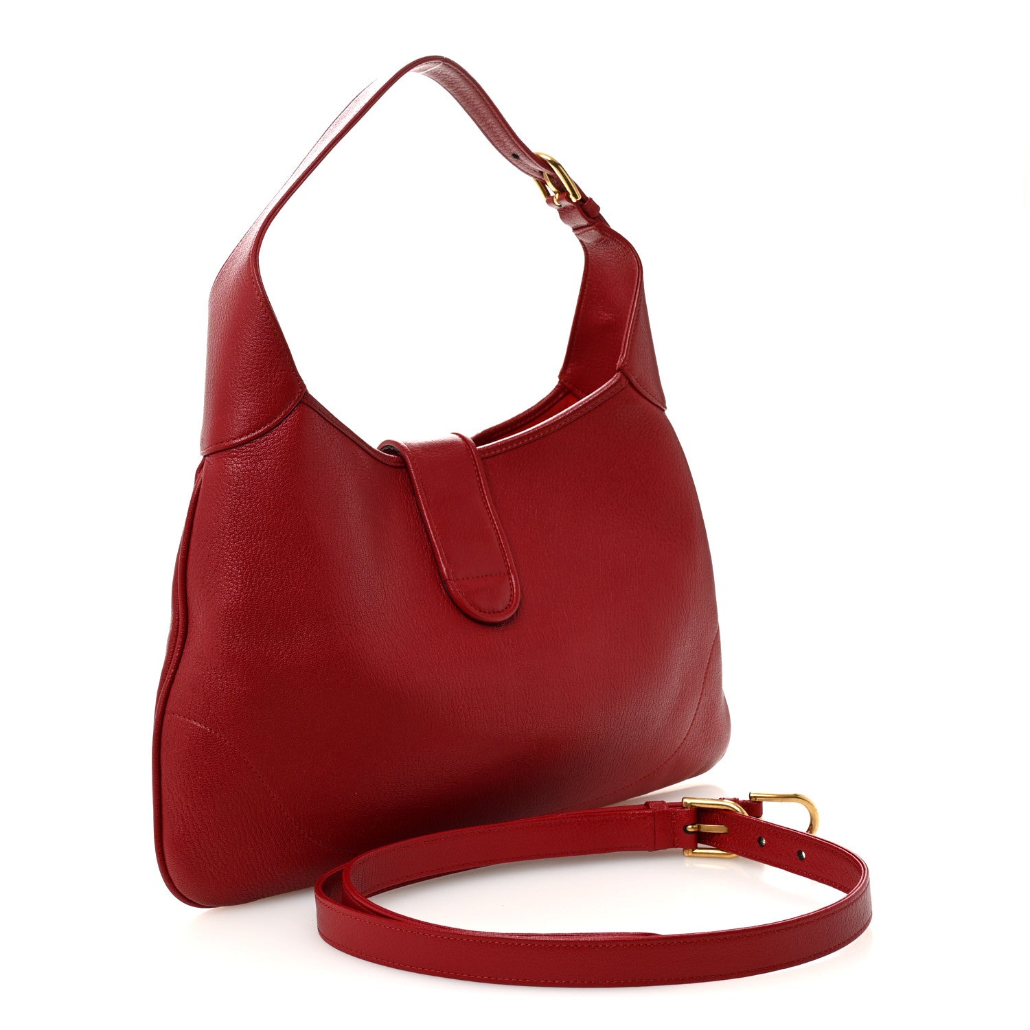 Gucci Goatskin Medium Aphrodite Shoulder Bag Hibiscus Red 3 of 10