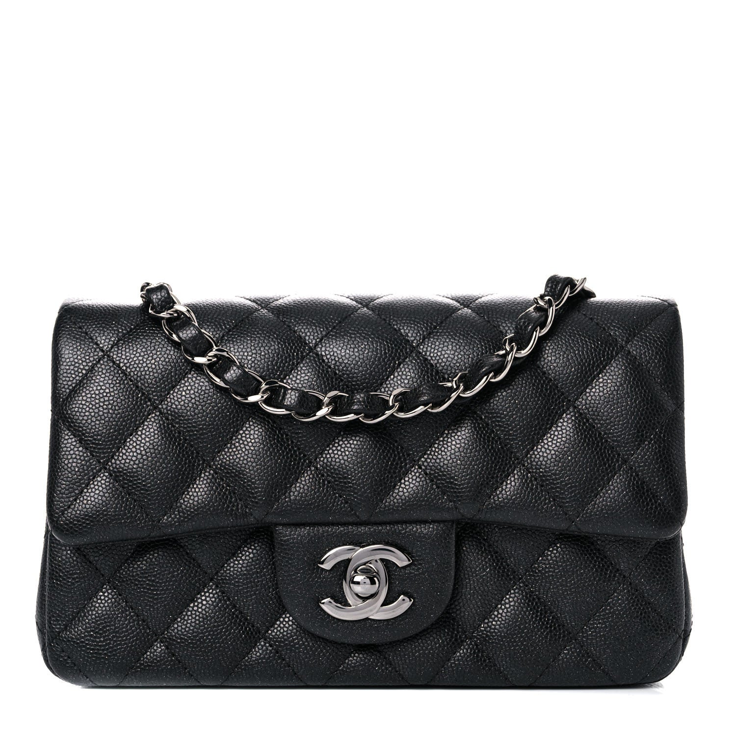 Chanel Iridescent Caviar Quilted Mini Rectangular Flap Black 1 of 10