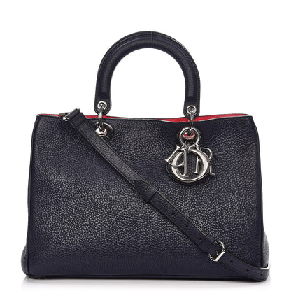 Christian Dior Bullcalf Medium Diorissimo Tote Navy Fuchsia 1 of 28