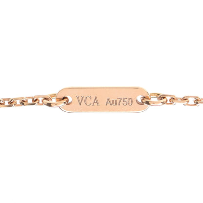 Van Cleef & Arpels 18K Rose Gold Carnelian Sweet Alhambra Pendant Necklace 6 of 7