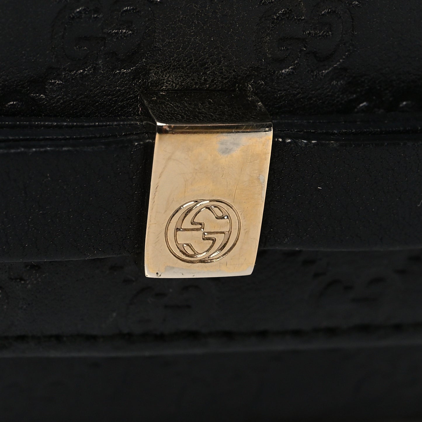 Microguccissima Bow Continental Wallet Black