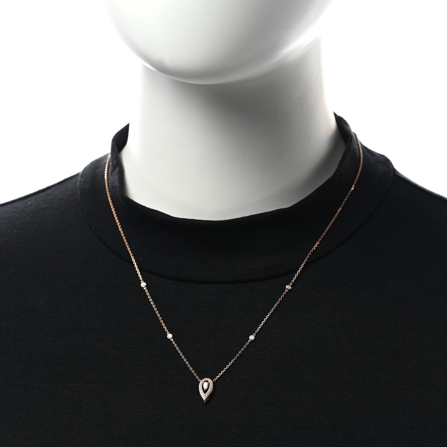 Messika 18K Rose Gold Diamond Fiery Necklace 2 of 6