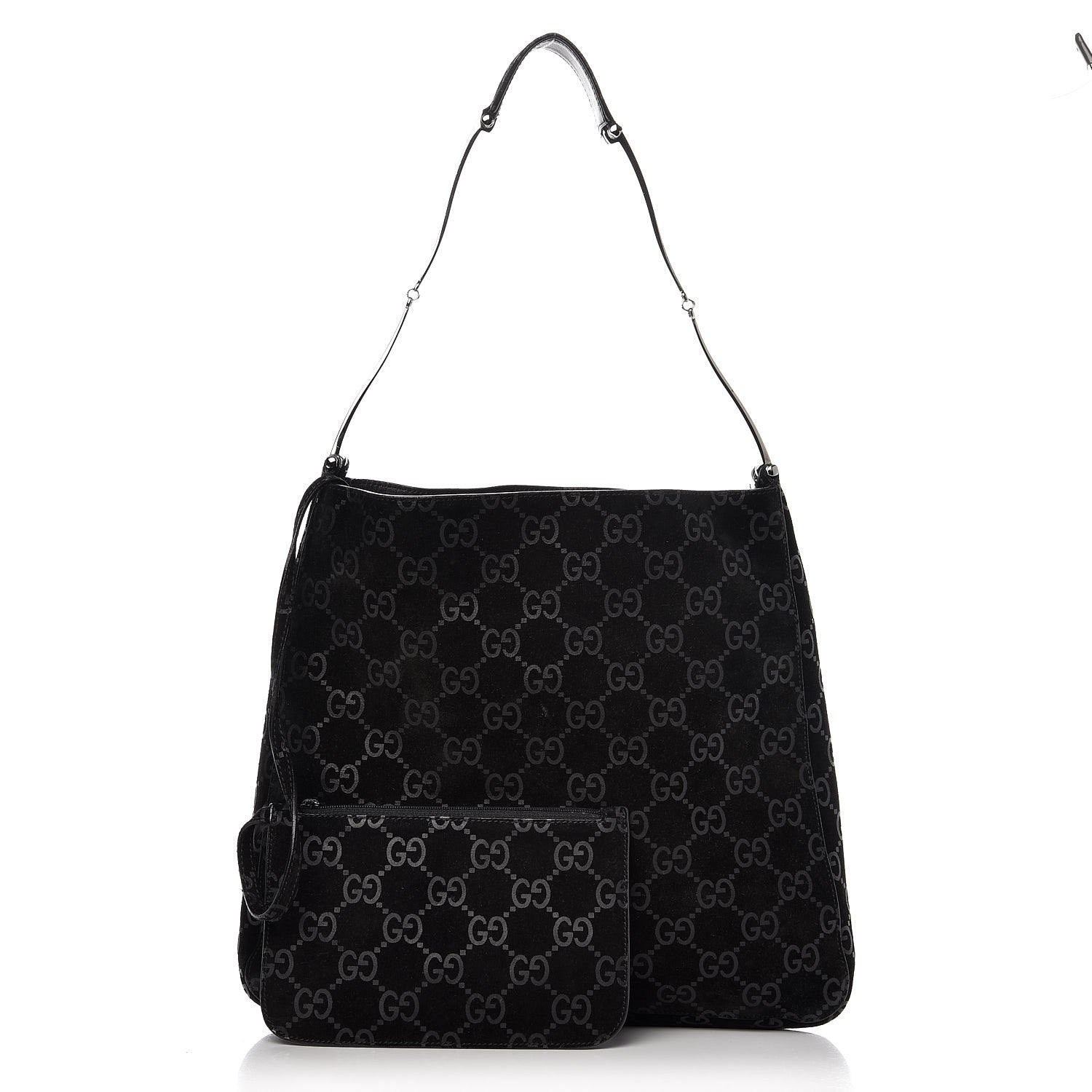 Gucci Suede Guccissima Hobo Black 3 of 11