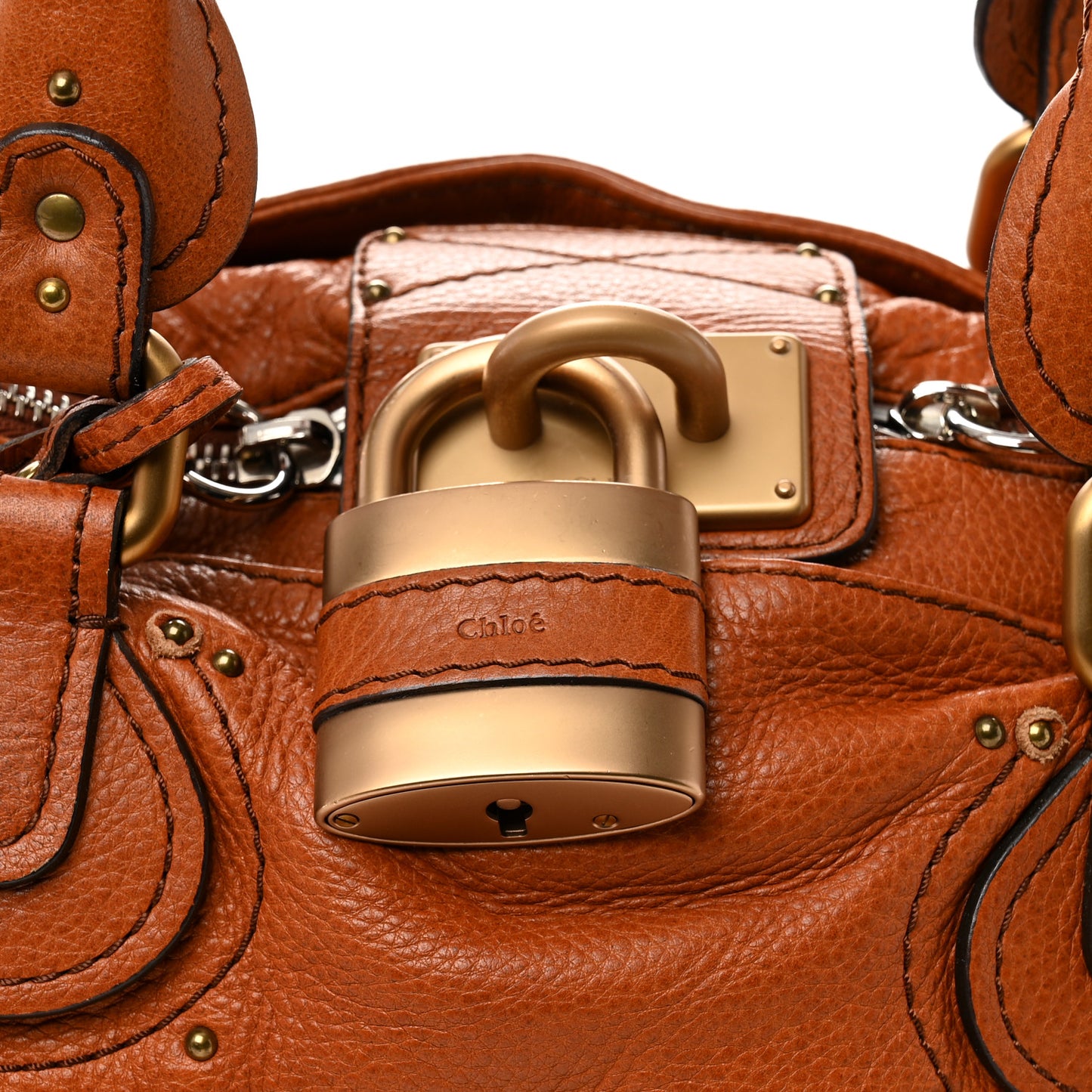 Calfskin Medium Paddington Satchel Tan