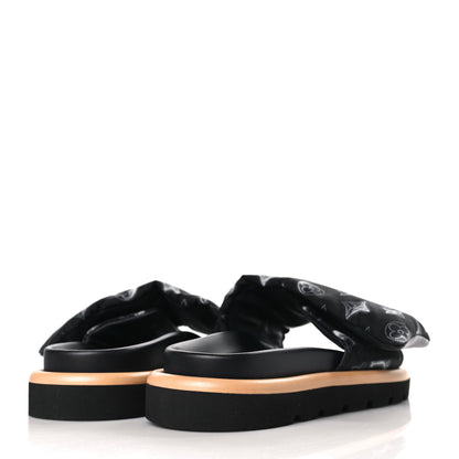 Louis Vuitton Nylon Monogram Womens Pool Pillow Comfort Mules 39 Navy Blue 4 of 8