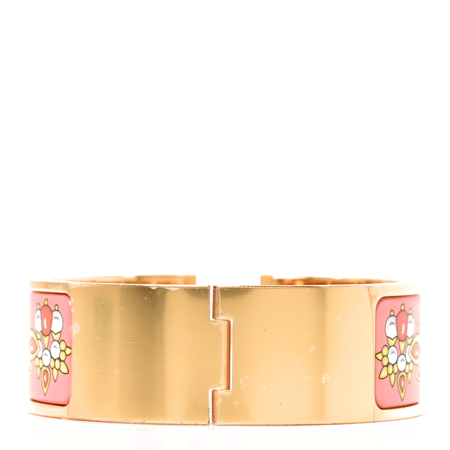 Enamel Printed Wide Parures Des Maharajas Clic Clac H Bracelet GM Tropique