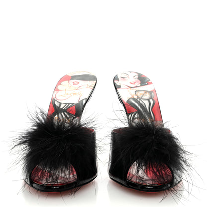 Christian Louboutin Patent Plume Pin Up 100 40 Black Lin 4 of 7