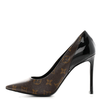 Louis Vuitton Monogram Cherie Pumps 37.5 Black 1 of 19
