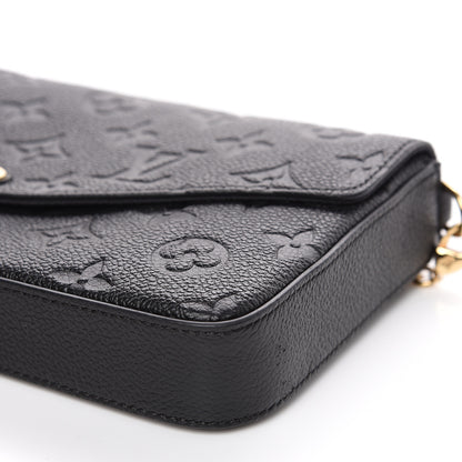 Louis Vuitton Empreinte Pochette Felicie Chain Wallet Black 8 of 10