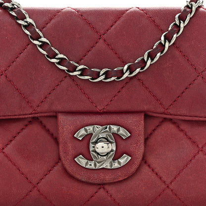 Chanel Lambskin Quilted Mini Mineral Nights Flap Crossbody Bag Dark Red 8 of 12