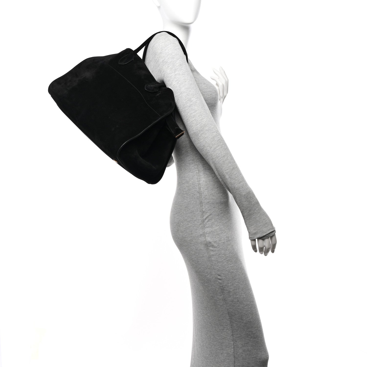 The Row Suede Soft Margaux 15 Black 2 of 9