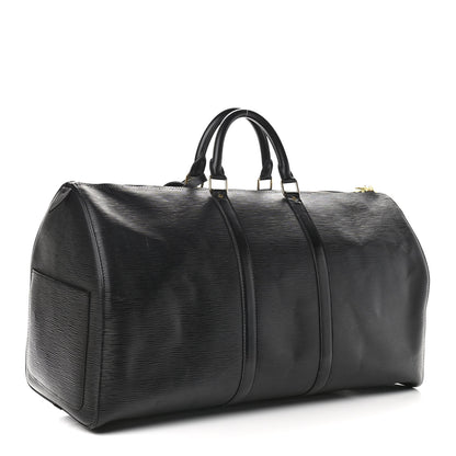 Louis Vuitton Epi Keepall 55 Black 3 of 14