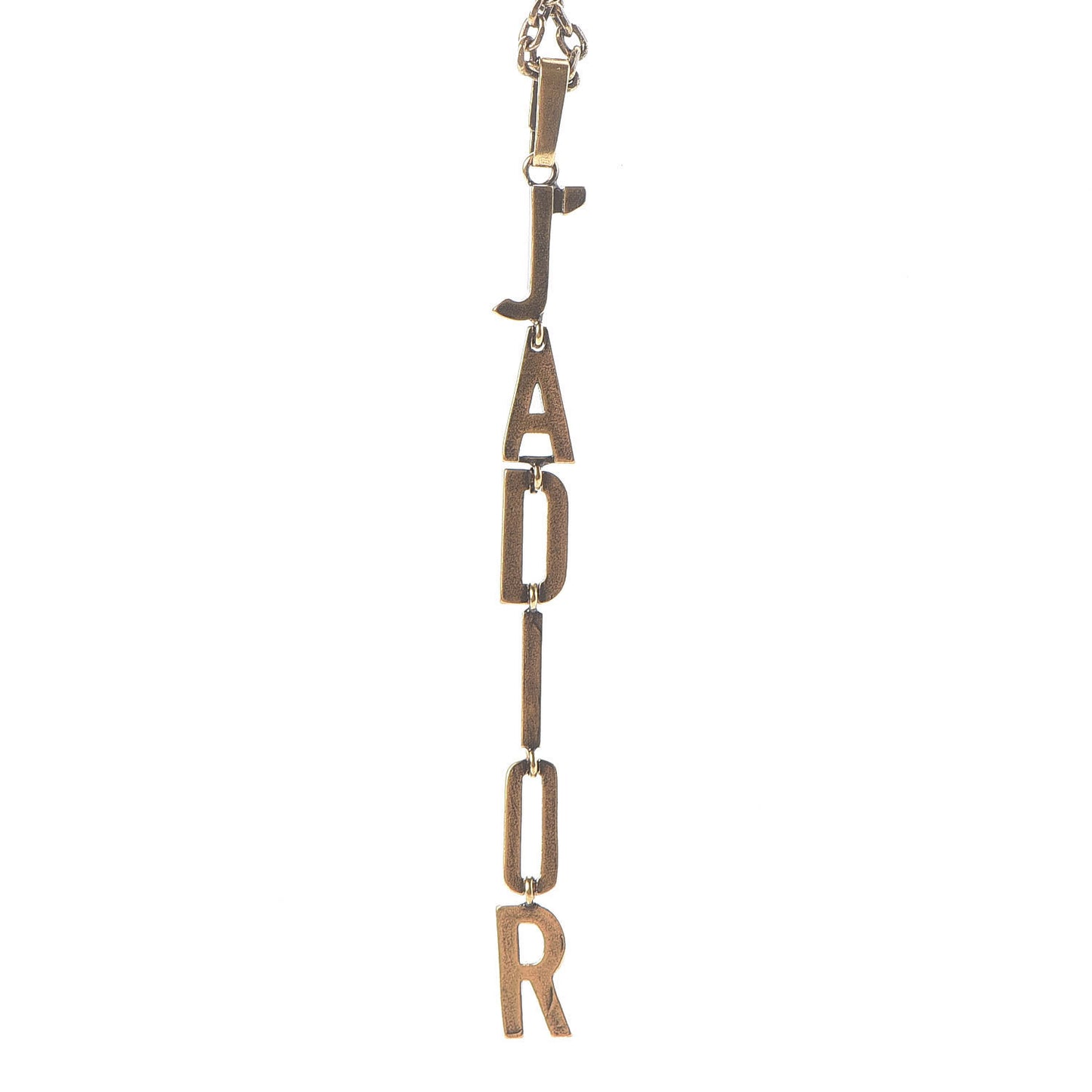 Metal J’Adior Long Necklace Aged Gold