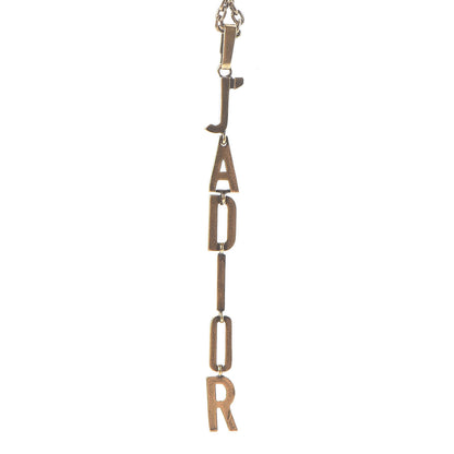 Christian Dior Metal J’Adior Long Necklace Aged Gold 6 of 8