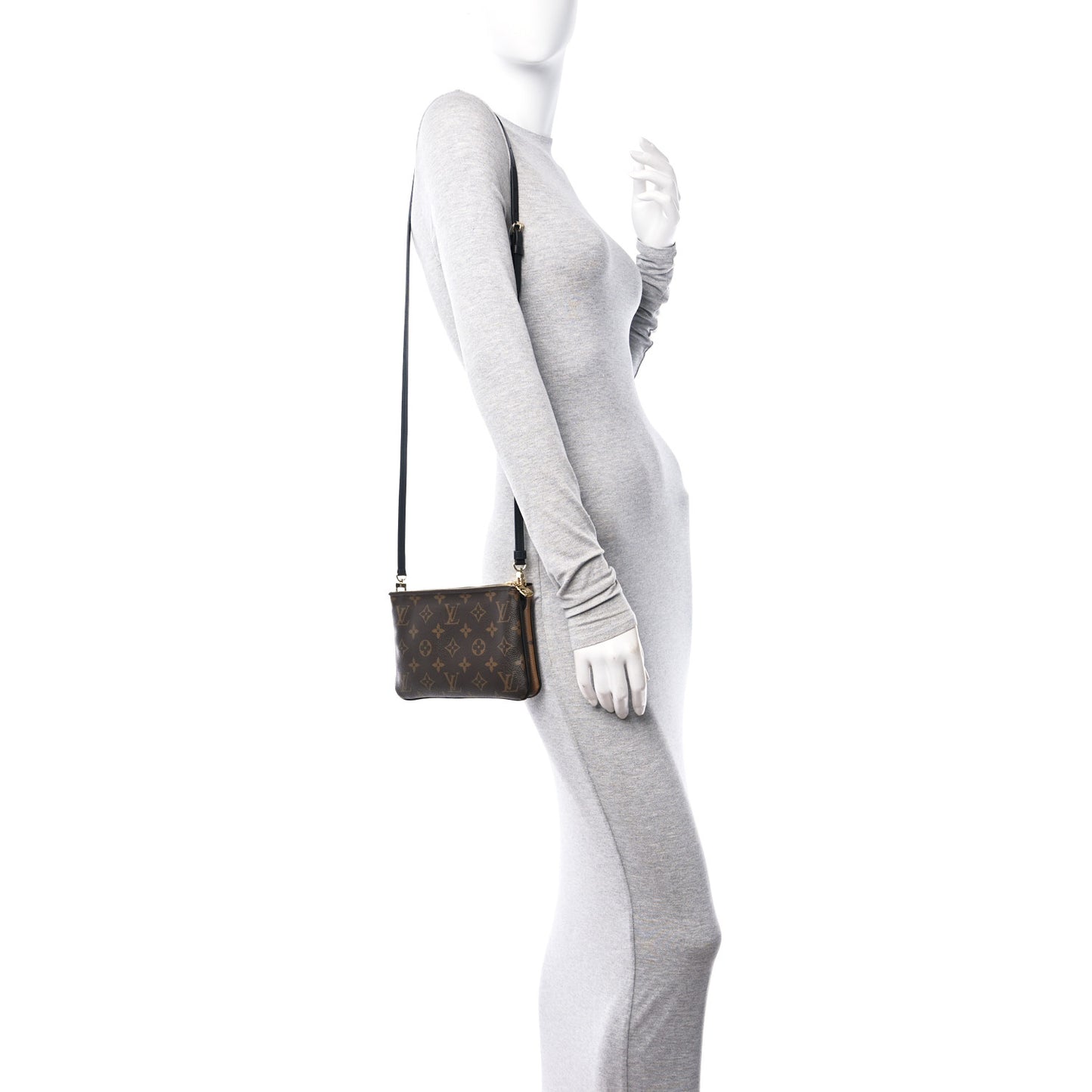 Reverse Monogram Giant Double Zip Pochette