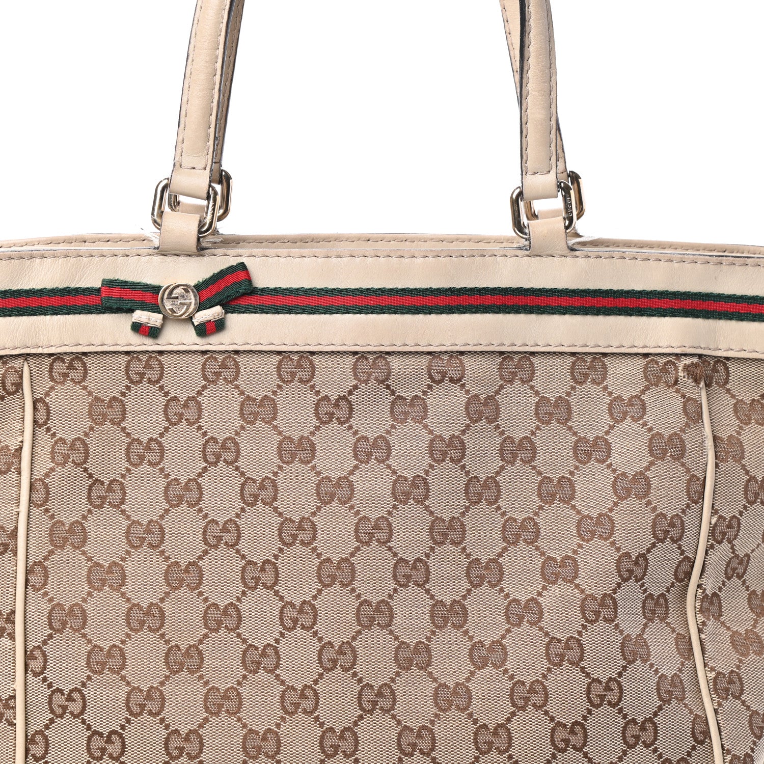Gucci Monogram Web Medium Mayfair Tote Off White 7 of 10