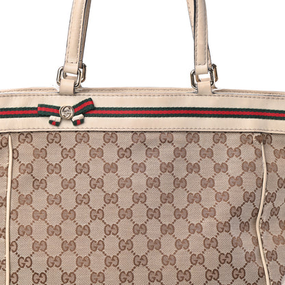 Gucci Monogram Web Medium Mayfair Tote Off White 7 of 10