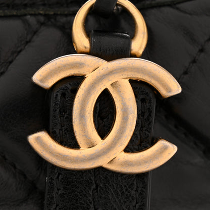 Chanel Aged Calfskin Quilted Small Gabrielle Hobo Black 12 of 13