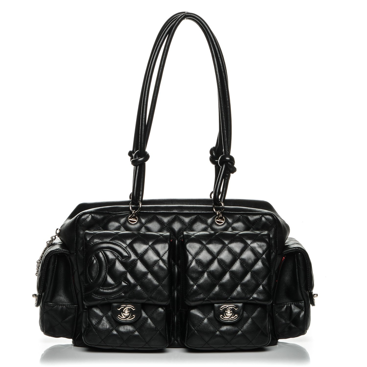 Chanel Calfskin Quilted Large Cambon Multipocket Reporter Black 1 of 7