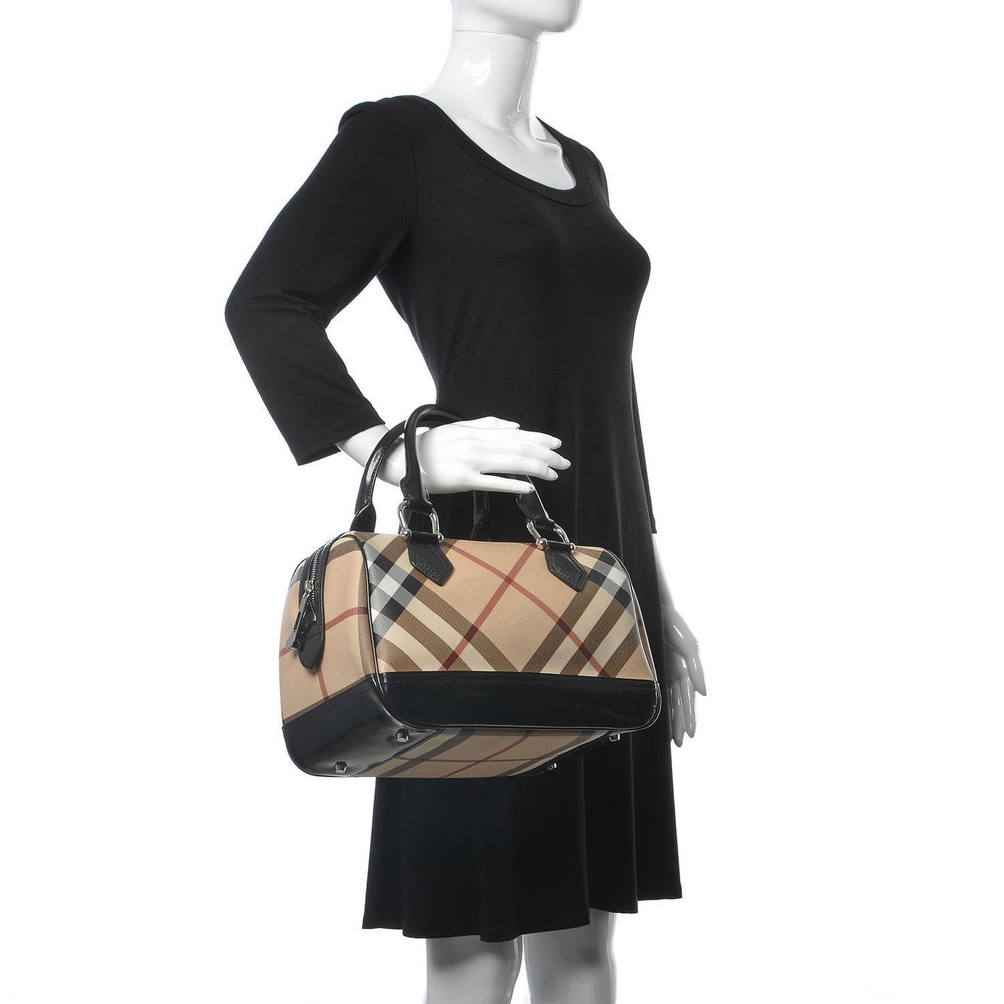 Supernova Check Patent Bowling Bag Black