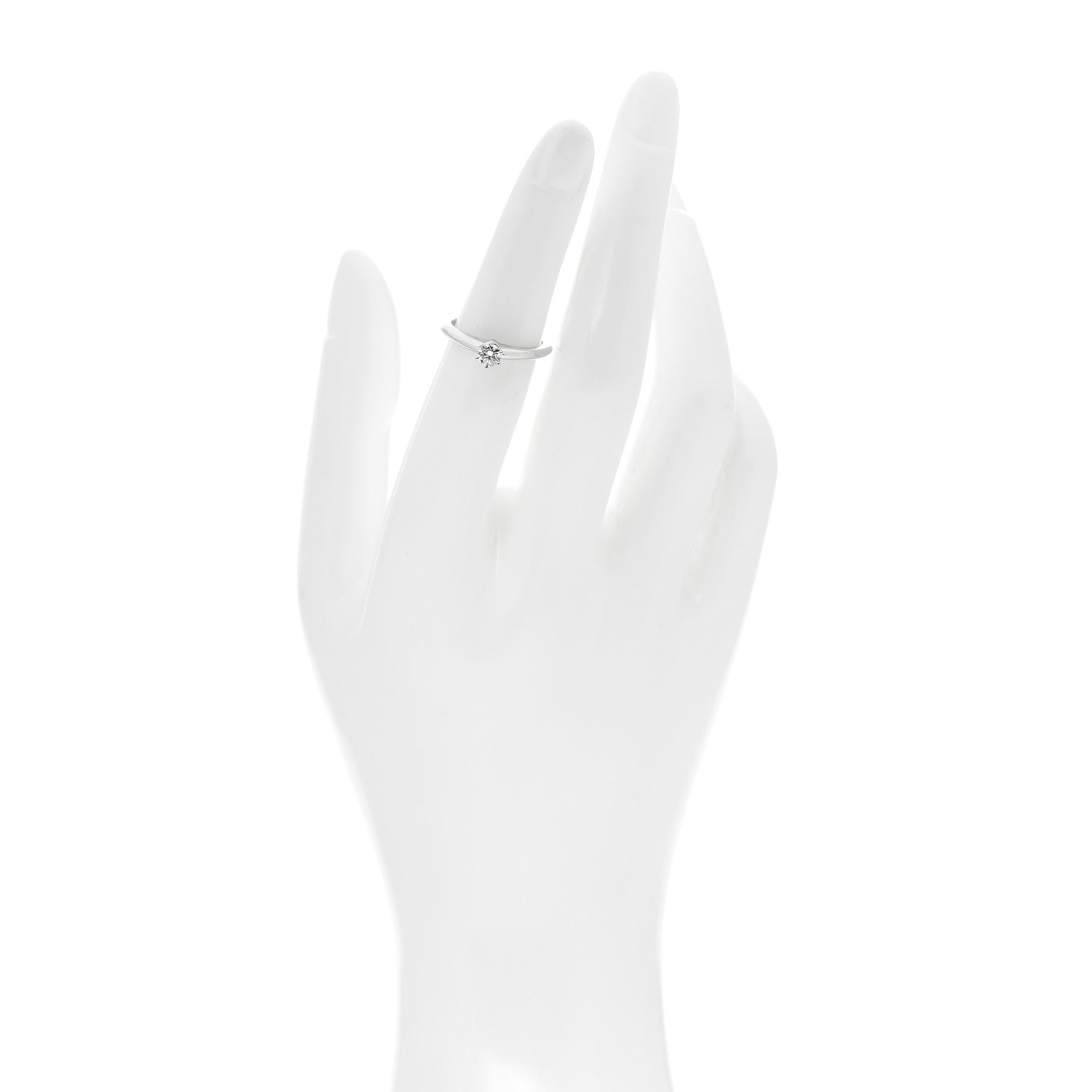Tiffany Platinum Diamond .20ct Solitaire Engagement Ring 49 5 2 of 8