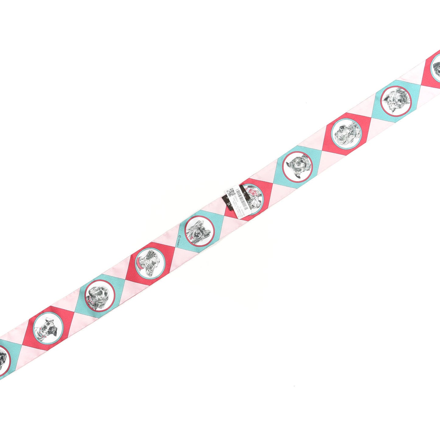 Silk Colliers Et Chiens Twilly Framboise Vert Rose