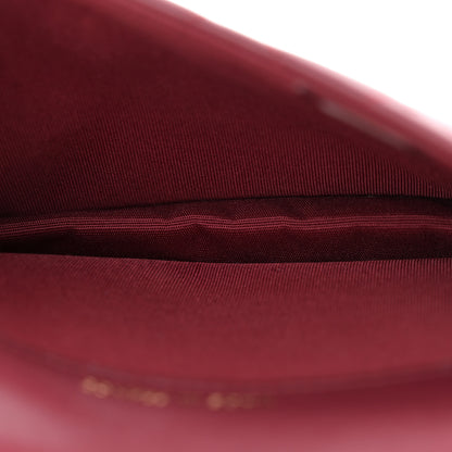 Chanel Lambskin Quilted Top Handle Flap Coin Purse With Chain Burgundy 5 of 10