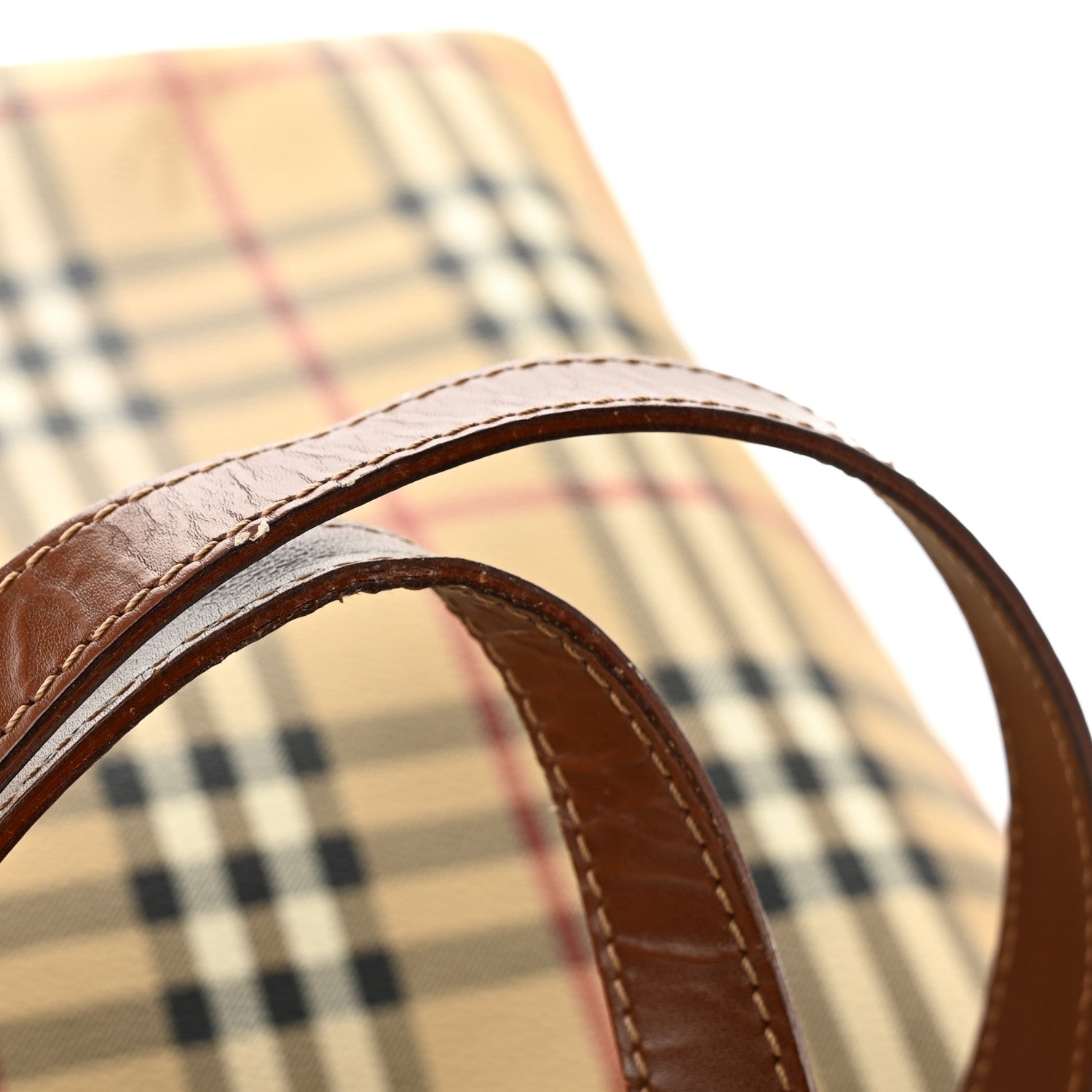 Burberry Haymarket Check Tote Brown 11 of 11