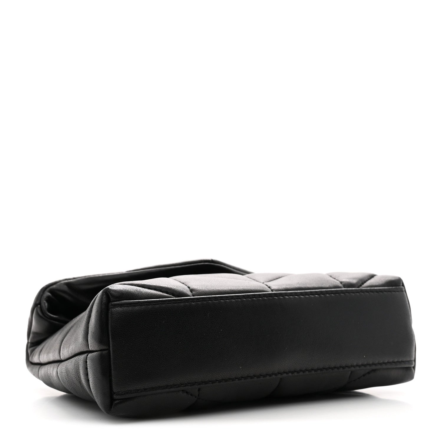 Saint Laurent Lambskin Monogram Loulou Puffer Pouch Clutch Black 5 of 11