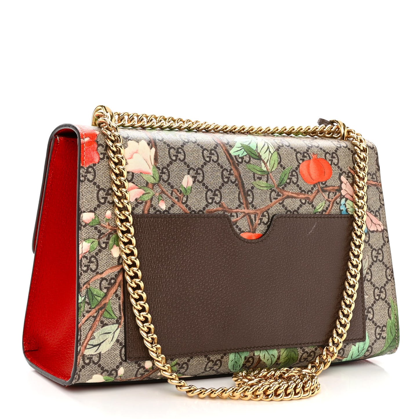 GG Supreme Monogram Tian Medium Padlock Shoulder Bag Beige Multicolor New Acero