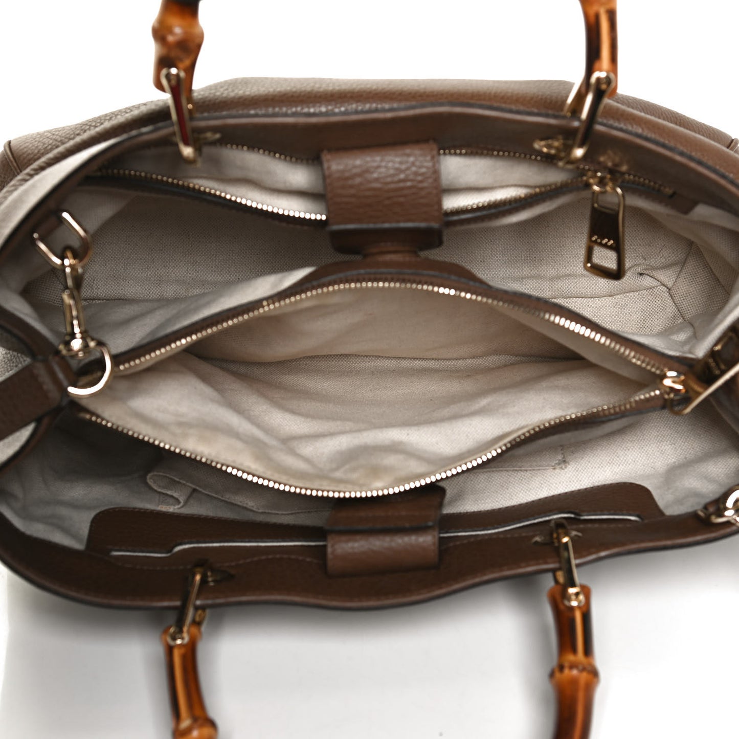 Pebbled Calfskin Medium Bamboo Shopper Tote Acero
