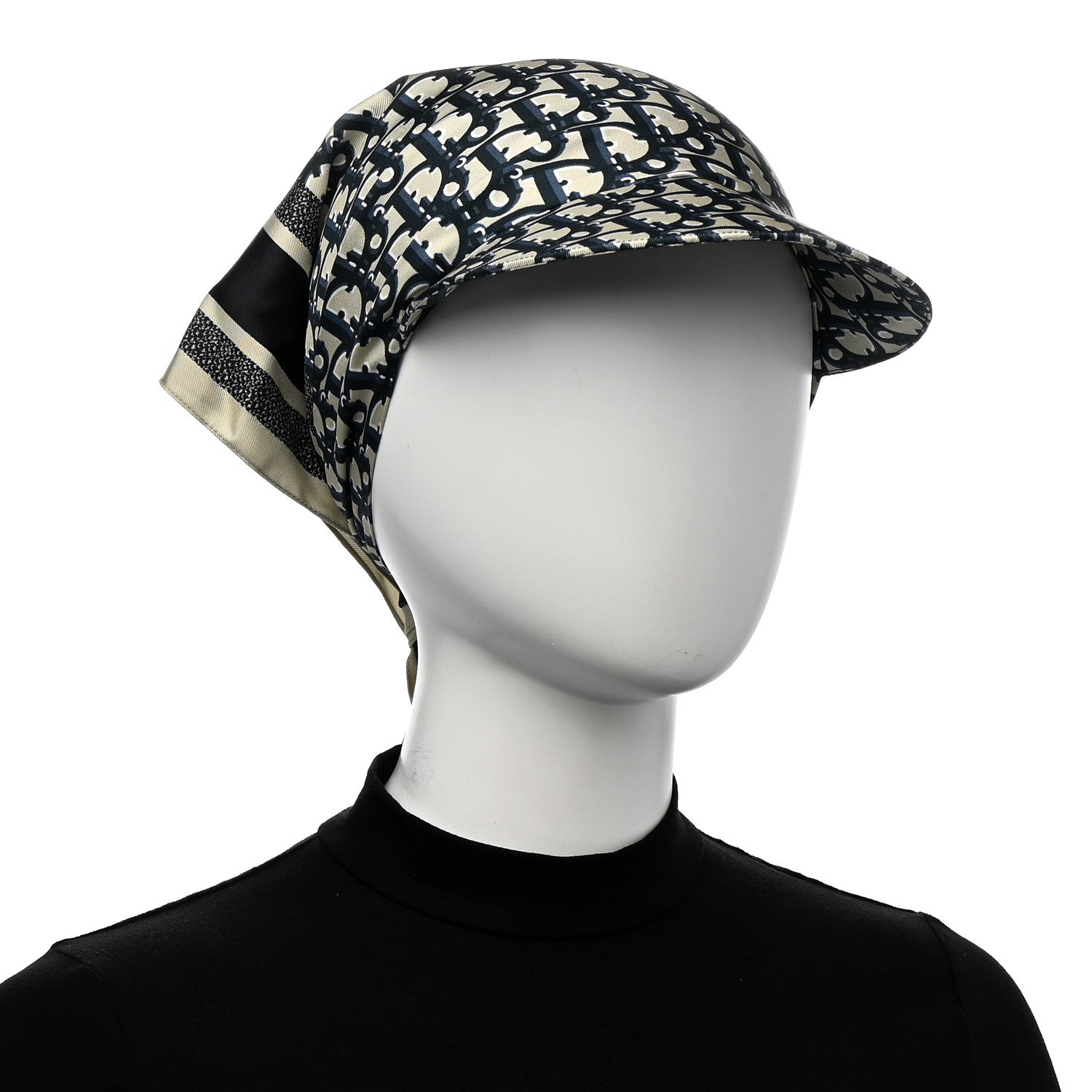 Christian Dior Silk Oblique Visor Blue 2 of 9