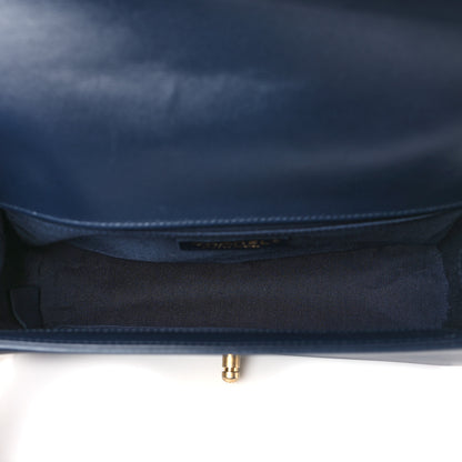 Chanel Lambskin Quilted Medium Boy Flap Blue 5 of 10