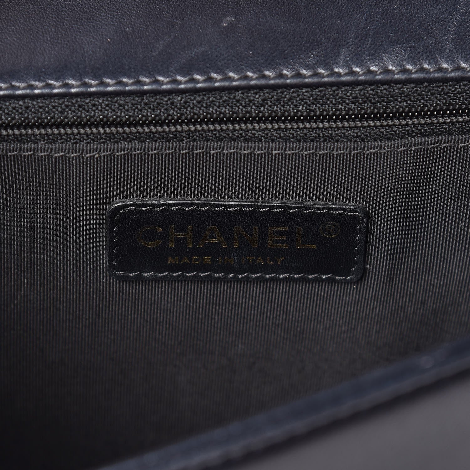 Chanel Lambskin Quilted New Medium Boy Flap Dark Navy Blue 6 of 9