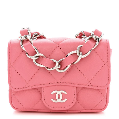 Chanel Lambskin Quilted Mini Chain Belt Bag Pink 1 of 12