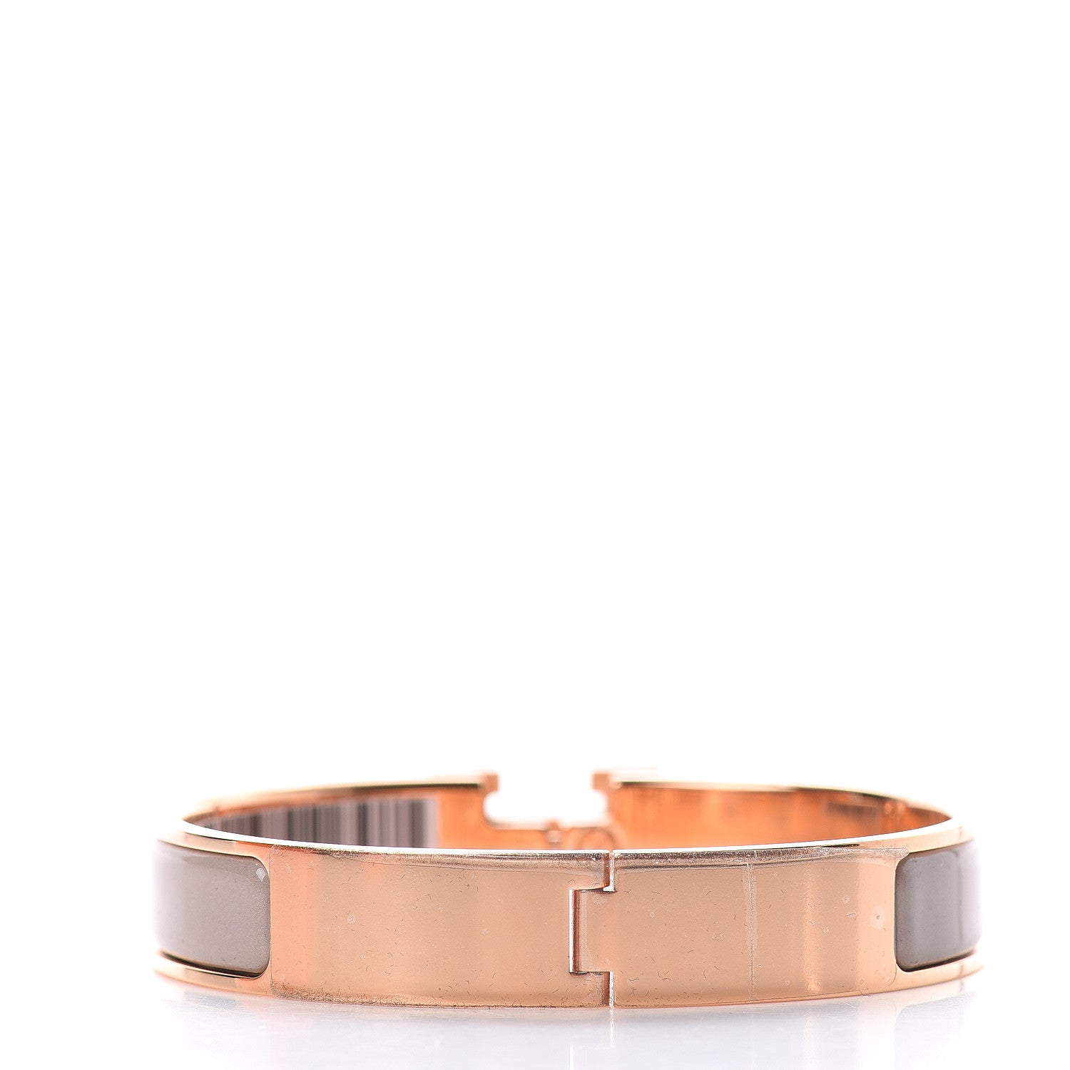 Hermes Enamel Narrow Clic Clac H Bracelet GM Marron Glace 2 of 3