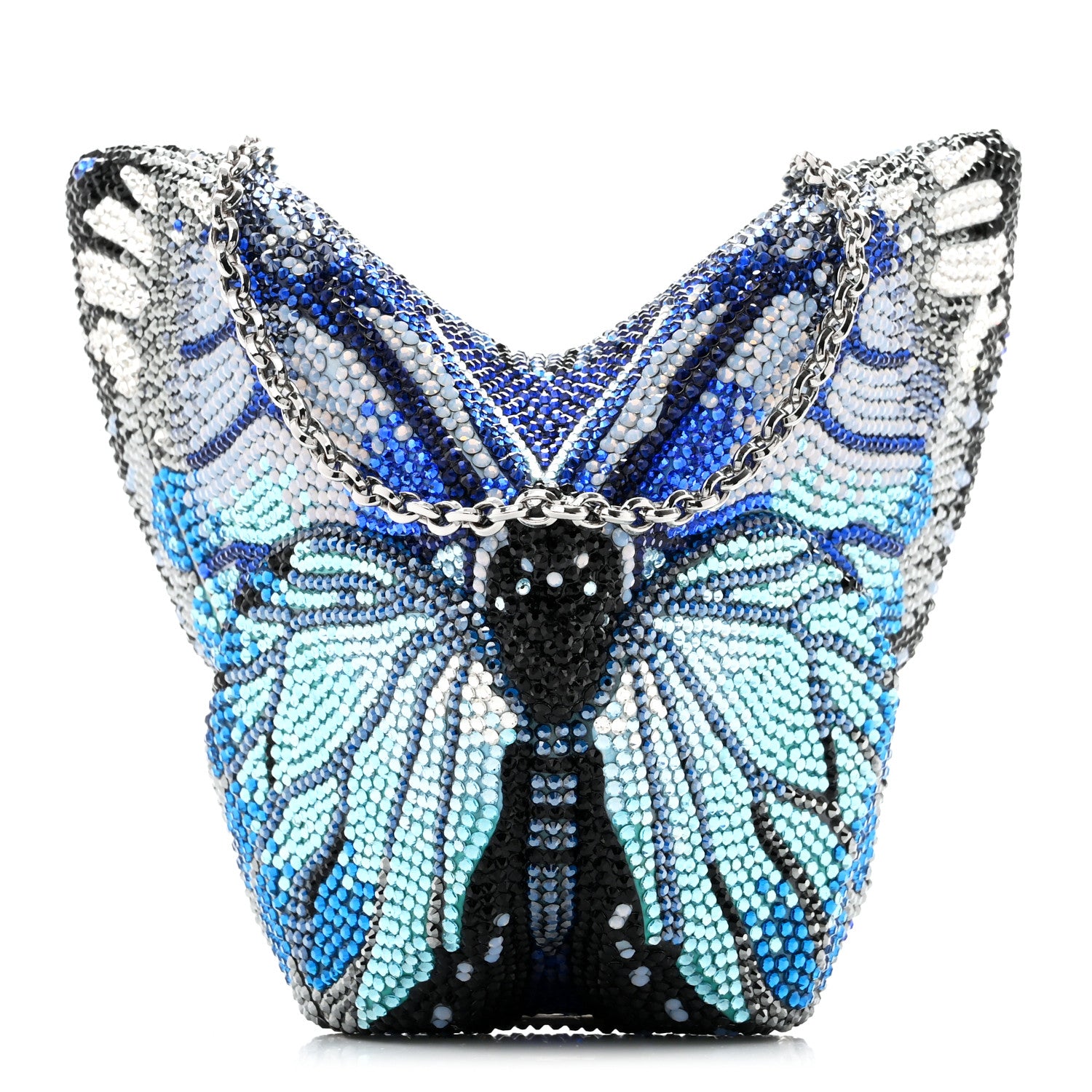 Judith Leiber Crystal Butterfly Mariposa Minaudiere Clutch Blue 1 of 13