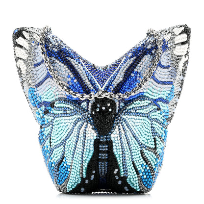 Judith Leiber Crystal Butterfly Mariposa Minaudiere Clutch Blue 1 of 13