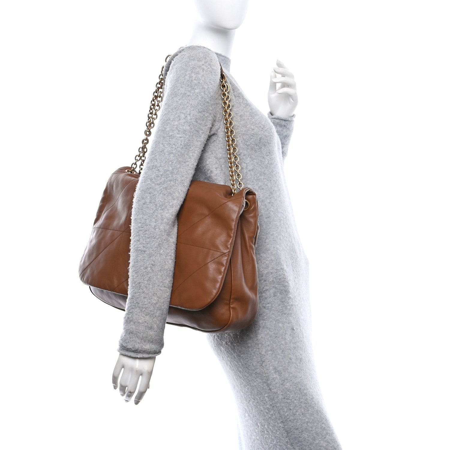 Saint Laurent Lambskin Matelasse Monogram Large Jamie 4.3 Light Fox 2 of 10